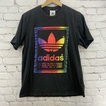 Adidas Tee Shirt Mens Sz M Multicolored Logo Athletic Simple  - $14.84