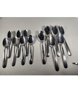 13 SILCO International Stainless USA Flatware 7 7.5&quot; Spoons 6 8.5” Serving - $21.92 CAD