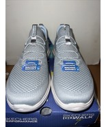 NEW  Skechers Women&#39;s Size 9.5 Go Walk 7 Gray &amp; Light Blue Slip On Shoes - $53.49 CAD