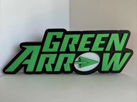 Green Arrow DC Comics Logo Sign 3D Printed Wall Art Decor Plaque Collect... - $14.69