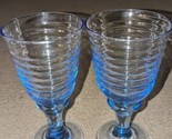 Vintage ~ Libbey Glass Company ~ Sirrus Blue ~ Wine Glass ~ 3 Pair Avail... - $25.73