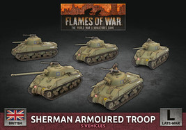 Flames of War British Sherman Armoured Troop BBX60 - £66.25 GBP
