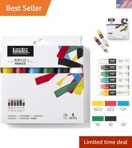 Professional Quality 6-Pack Wide Nib Paint Markers for Artists - Assorte... - $68.49
