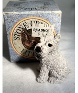 Vintage Stone Critter Littles Schnauzer Puppy Dog Figurine ” - $8.91