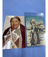 Lot of 2 Indian postcards vintage Emma Big Bear &amp; Buck Burshears - £10.09 GBP