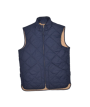 J Crew Quilted Walker Vest Mens XS Navy Full Zip Insulated Jacket Outerwear - £30.01 GBP