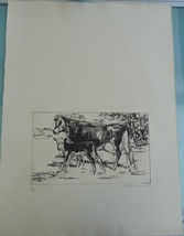 LEROY NEIMAN &quot;Bovine Family&quot; Hand Signed &amp; Numbered Etching on Paper 1980 - $791.01