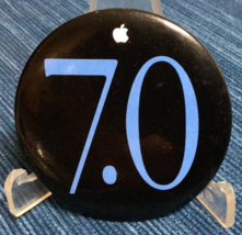 Vtg Apple Computer Employee Pin Back Button Macintosh OS System 7.0 1991... - $38.65