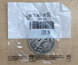 1943 Walking Liberty Half Dollar .90 Silver in Sealed Packaging - £12.73 GBP