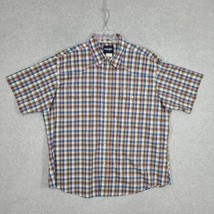 Wrangler Men&#39;s Pearl Snap Shirt Short Sleeve Plaid XXL Western Rodeo Roc... - £10.96 GBP
