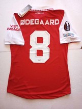 Martin Odegaard Arsenal Europa League Match Slim Red Home Soccer Jersey 2022-23 - £94.42 GBP