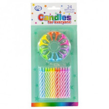 Alpen Birthday Candles with Holders (24pk) - Spiral - £22.98 GBP