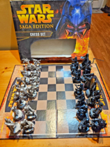 Parker Brothers Star Wars Saga Edition Chess Set Missing 2 pieces - £22.90 GBP