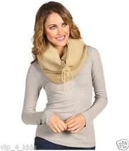 NWT JUICY COUTURE Merino Metallic Scarf Snood Beige $88 new - $43.56