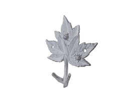 [Pack Of 2] Whitewashed Cast Iron Maple Tree Leaves Decorative Metal Tree Branch - £38.40 GBP