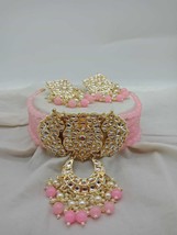 High Qulity Kundan Choker Necklace Earrings Jewelry Set Women Girl Gift Bridal 5 - £24.31 GBP