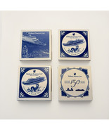 Set of 4 Holland America Line Eurodam &amp; New Amsterdam Ceramic Corkboard ... - $376.79 MXN