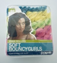 Conair Foam Rollers Soft Bouncy Curls for Sleep #61118Z 48 Pack Neon Colors - £10.08 GBP