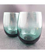 Two Forest Green Anchor Hocking, Roly Poly Tumbler Iced Tea Glasses 4.25... - $299.52 MXN