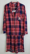 Victoria&#39;s Secret Women&#39;s Pajamas Sleepwear Red Multi-Color 2 Piece Set Size M - £31.23 GBP