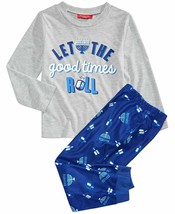 Matching Family Kids Let The Good Times Roll Hanukkah Pajama Set, Size:6-7 - $15.83