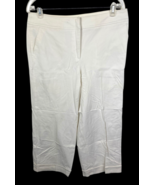 Talbots Collection Capris Crop Pants Size 14 White Stretch Y2K Preppy Co... - $29.19