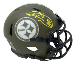 Hines Ward Unterzeichnet Pittsburgh Steelers Gruß Sich Service Mini Speed Helm - £130.28 GBP