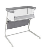 Baby Bassinet Bedside Crib with Adjustable Height Comfy Mattress-Gray - ... - $147.99