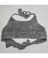 My Choice Gray Embroidered Halter Tie Back Handkerchief Top BOHO Festival - $360.15 MXN