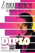 DIPLO, NIKKI BEACH @ TROPICANA Hotel Vegas  Promo Card - £3.10 GBP