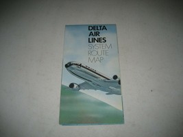 Vintage Delta Airlines System Route Map 1978 - £8.67 GBP