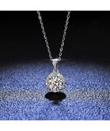 S925 Sterling Silver Necklace with Moissanite Pendant     KJ044 - £38.68 GBP