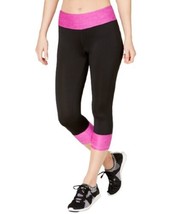 allbrand365 designer Womens Colorblocked Capri Leggings Size XS Color Black/Pink - £21.79 GBP