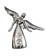 Vintage Silver Tone &quot;My Sister My Friend&#39; Inscription Angle In Flight Br... - €11,21 EUR