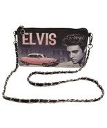 Elvis Presley handbag purse wristlet crossbody shoulder pink caddy Cadil... - $725.95 MXN