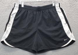 Nike Shorts Mens Large Black Polyester Swoosh Athletic Gym Elastic Waist... - £14.64 GBP