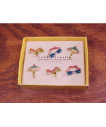 Set of 6 Metal Beach Theme Candle Jewelry Pins - £6.21 GBP