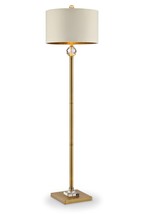 63&quot; Gold Column Floor Lamp With Off-White Drum Shade - £380.81 GBP