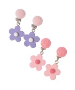 GROOVY FLOWERS CLIP ON EARRINGS - $8.15 CAD