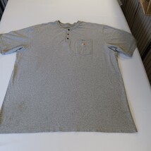 Carhartt K84 HGY Men's Gray Cotton Pocket Short Sleeve Henley Shirt Sz 3XL Tall image 12