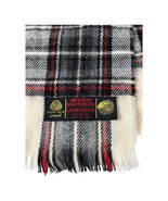 Murray Brothers Scotland Lambswool Tartan Scarf – Black, Red &amp; White Pla... - $28.80