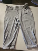 Nike Baseball Softball Short Pants Gray Womens LG 812572-052 Active - £13.96 GBP