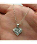 Ciondolo "Cuore" con diamante rotondo VVS1/D da 3 ct, catena libera da 4... - $105.71