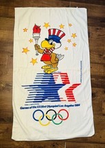 VINTAGE 80’s  OLYMPIC COMMITTEE LA OLYMPIC GAMES SAM EAGLE  BEACH TOWEL ... - £25.33 GBP