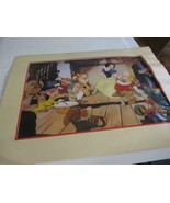 DISNEY LITHOGRAPH- SNOW WHITE AND THE SEVEN DWARFS- 1994- GOOD- B7 - $44.65