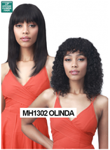 100% Unprocessed Human Hair Wet &amp; Wavy In Medium Lenght MH1302 Olinda - £51.77 GBP