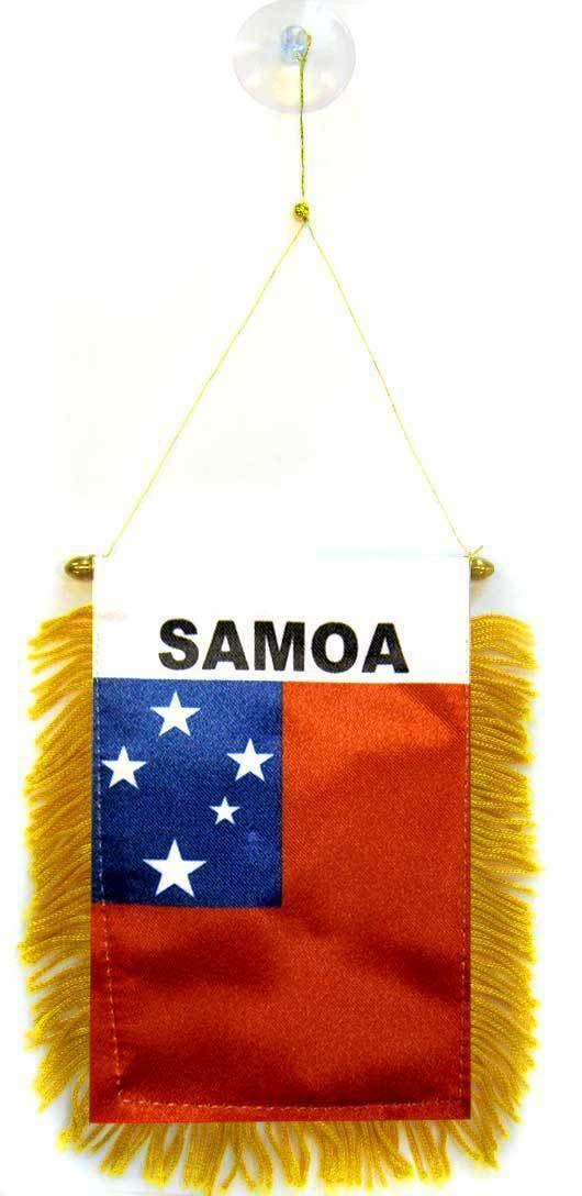 Samoa Mini Flag 4&quot;x6&quot; Window Banner w/suction cup - $2.88