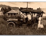 RPPC Family w Dog Taking a Ride in the Country in Touring Car UNP Postca... - $17.03