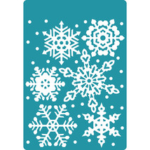 Sizzix Christmas Collection Textured Impressions Embossing Folders Falling Snowf - £15.30 GBP