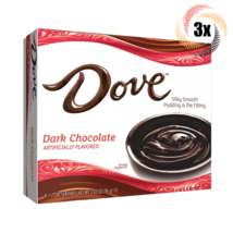 3x Packs Dove Dark Chocolate Pudding Filling | 4 Servings Per Pack | 3.03oz - £12.38 GBP